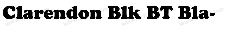 Clarendon Blk BT Bla字体转换
